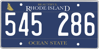 RI license plate 545286