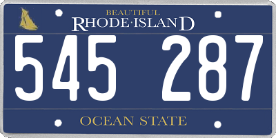 RI license plate 545287