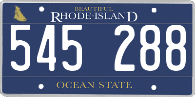 RI license plate 545288