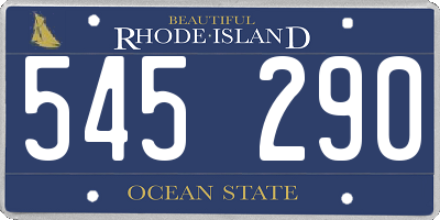 RI license plate 545290