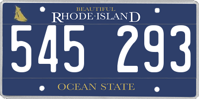 RI license plate 545293