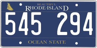 RI license plate 545294