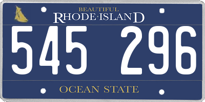 RI license plate 545296