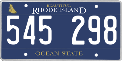 RI license plate 545298