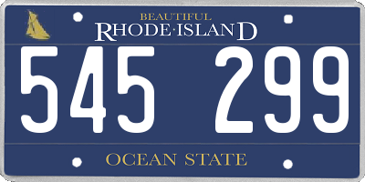 RI license plate 545299