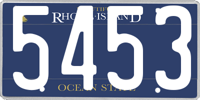 RI license plate 5453