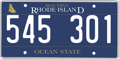 RI license plate 545301