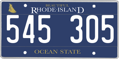 RI license plate 545305