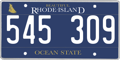 RI license plate 545309