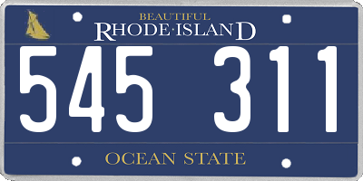 RI license plate 545311