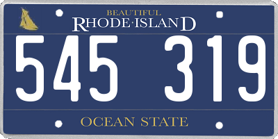 RI license plate 545319