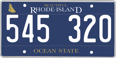 RI license plate 545320