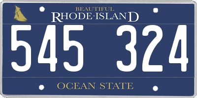 RI license plate 545324
