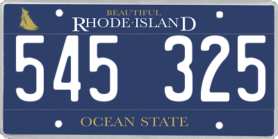 RI license plate 545325