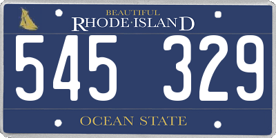 RI license plate 545329