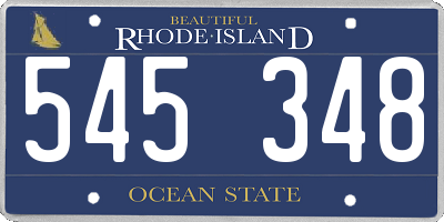 RI license plate 545348