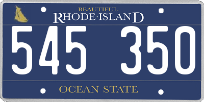 RI license plate 545350