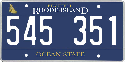 RI license plate 545351