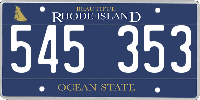 RI license plate 545353