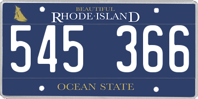 RI license plate 545366