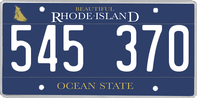 RI license plate 545370