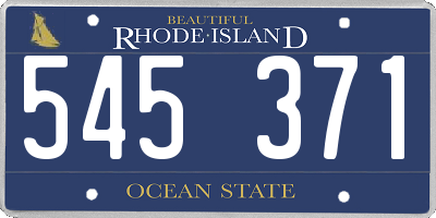 RI license plate 545371