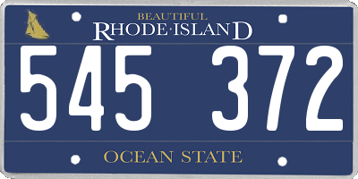 RI license plate 545372