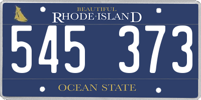 RI license plate 545373