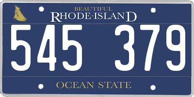 RI license plate 545379