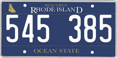 RI license plate 545385
