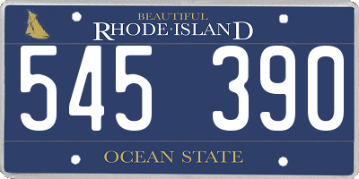 RI license plate 545390