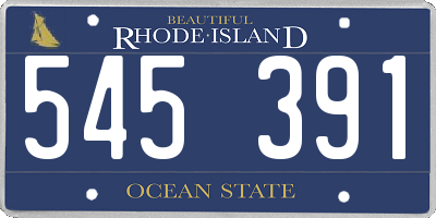RI license plate 545391