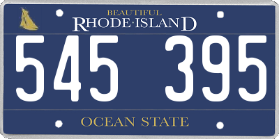 RI license plate 545395