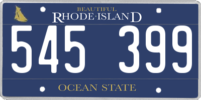 RI license plate 545399