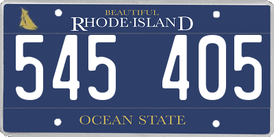 RI license plate 545405
