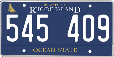 RI license plate 545409