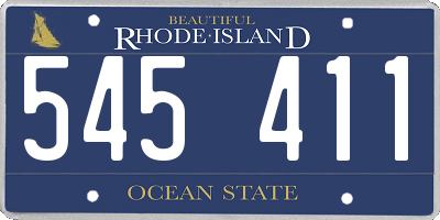 RI license plate 545411