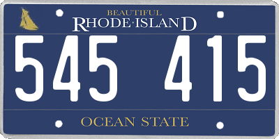 RI license plate 545415