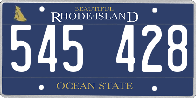 RI license plate 545428
