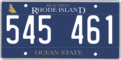 RI license plate 545461