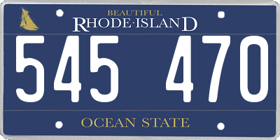 RI license plate 545470