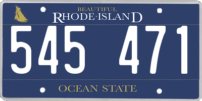 RI license plate 545471