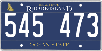 RI license plate 545473