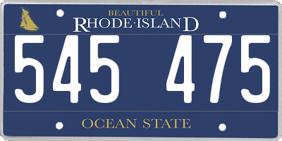 RI license plate 545475