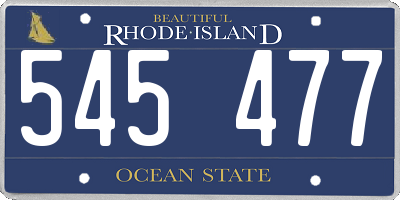 RI license plate 545477