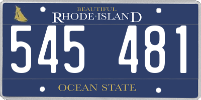 RI license plate 545481