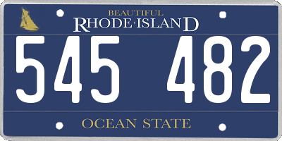 RI license plate 545482