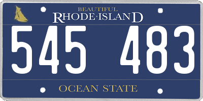 RI license plate 545483