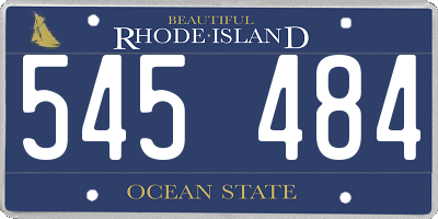 RI license plate 545484