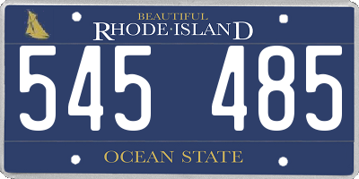 RI license plate 545485